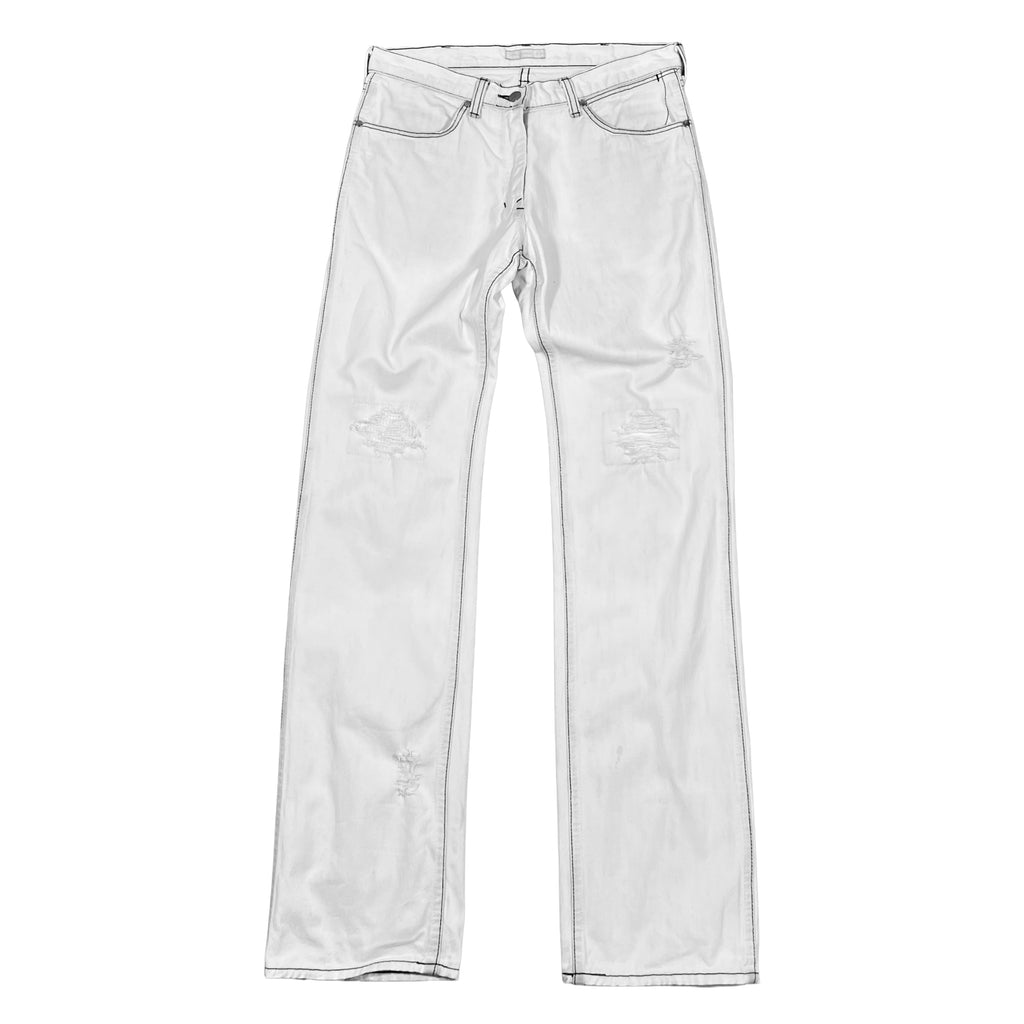SS02 Number (N)ine "Modern Age" Tattered Jeans