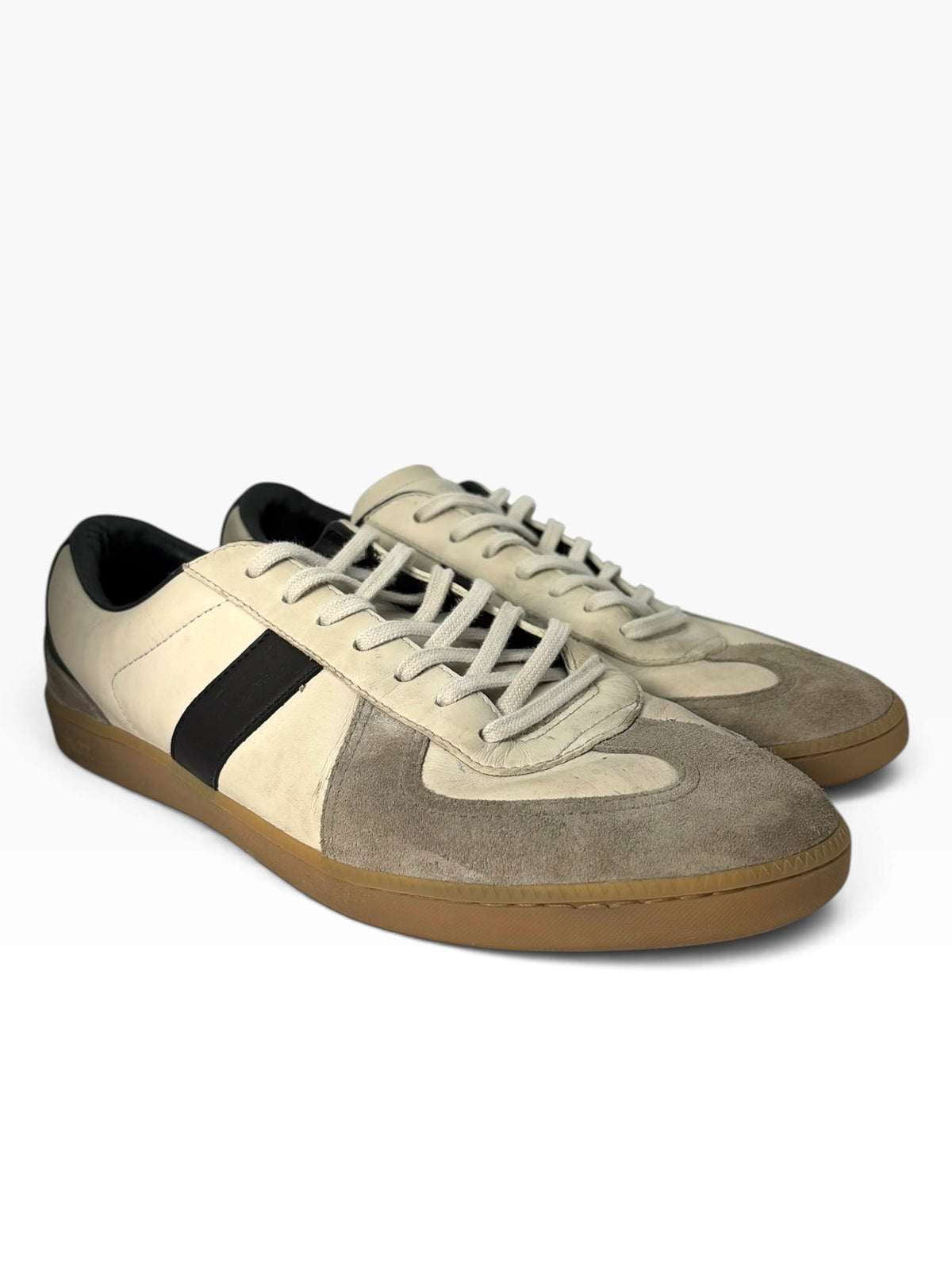 Dior Homme Off-White & Black Leather B01 Low-Top Sneakers
