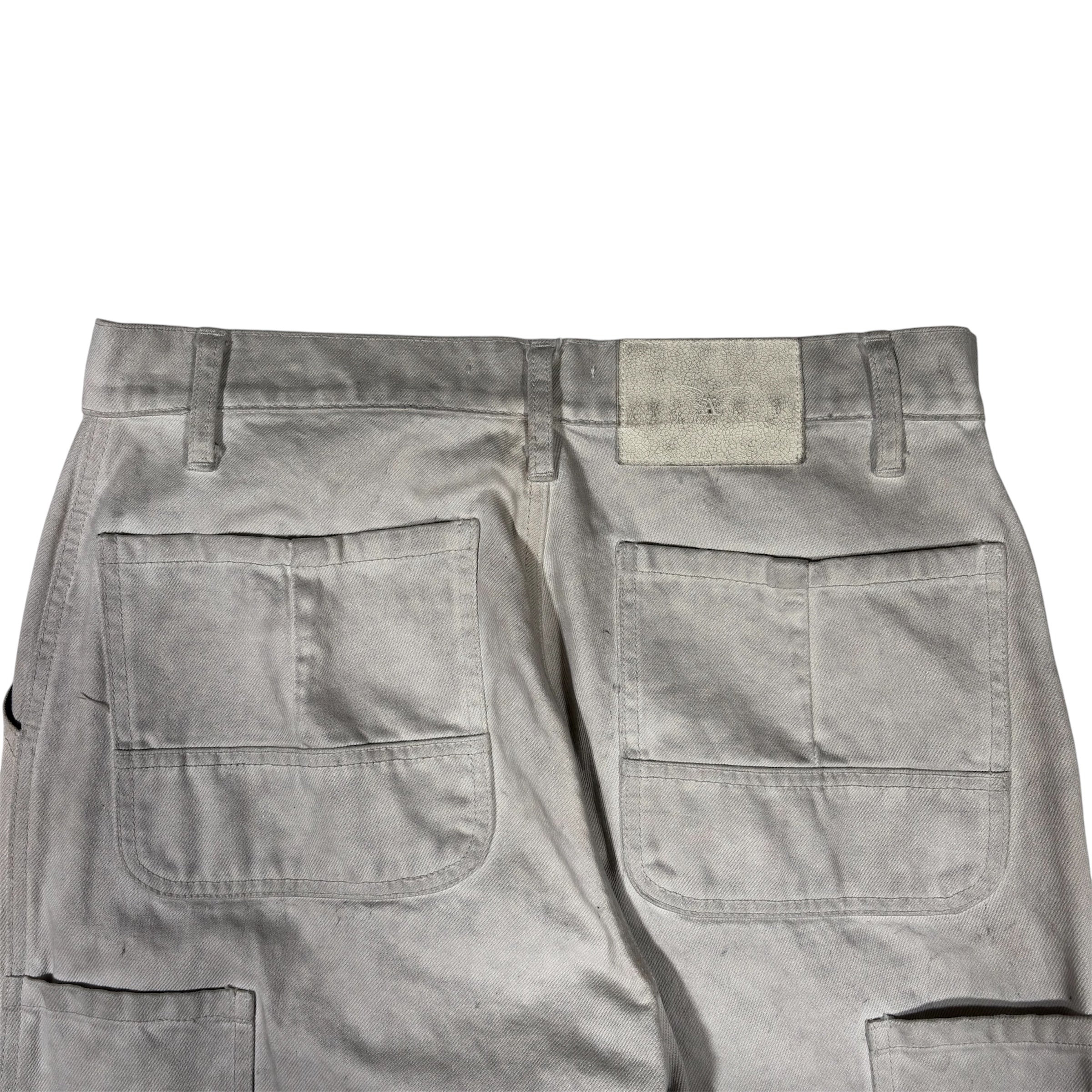 Alexander Digenova Off-White Distressed Utility Workwear Pants