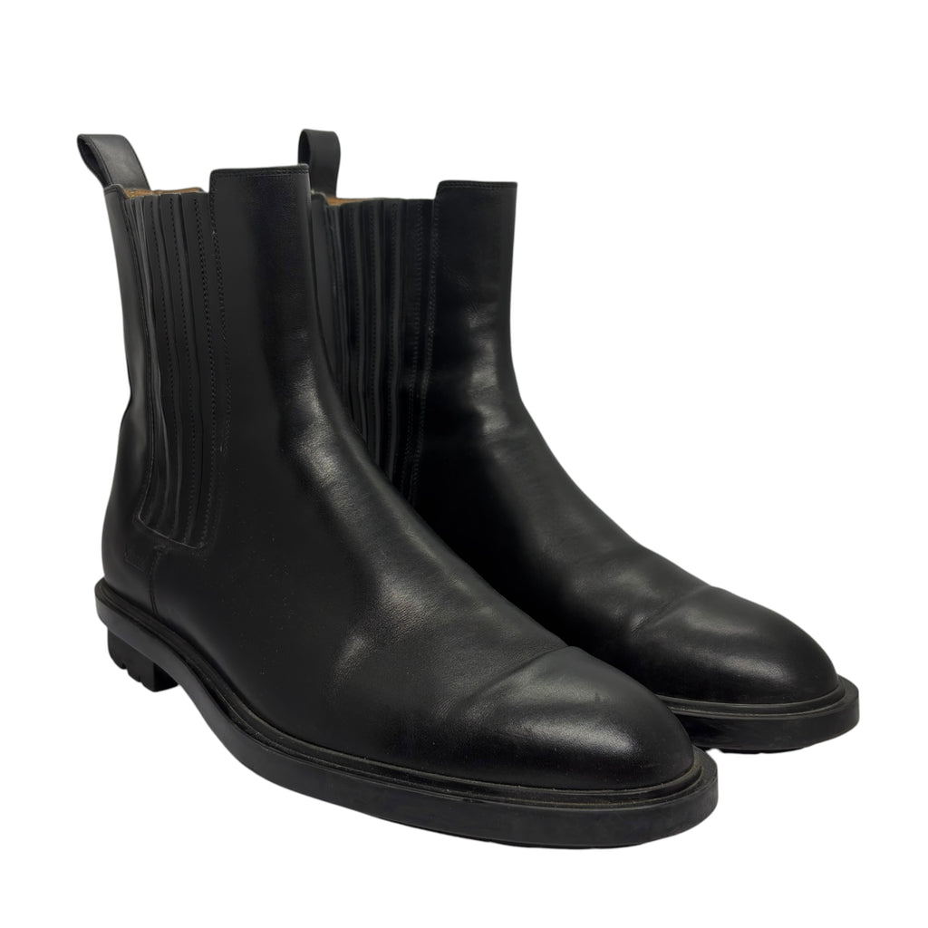 Gucci Black Leather Lug-Sole Chelsea Boots
