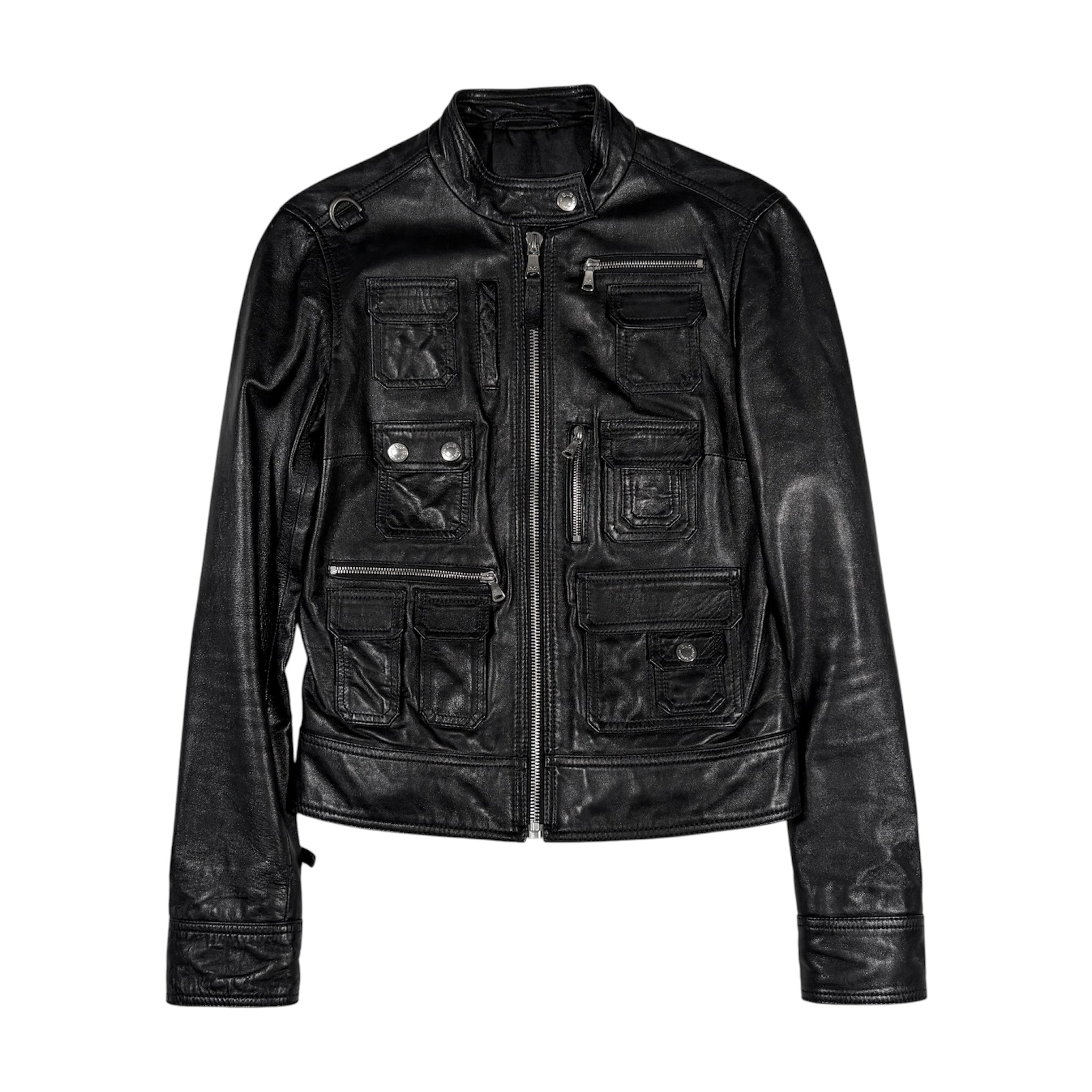 Dolce & Gabbana 00s Multi-Pocket Lambskin Leather Jacket