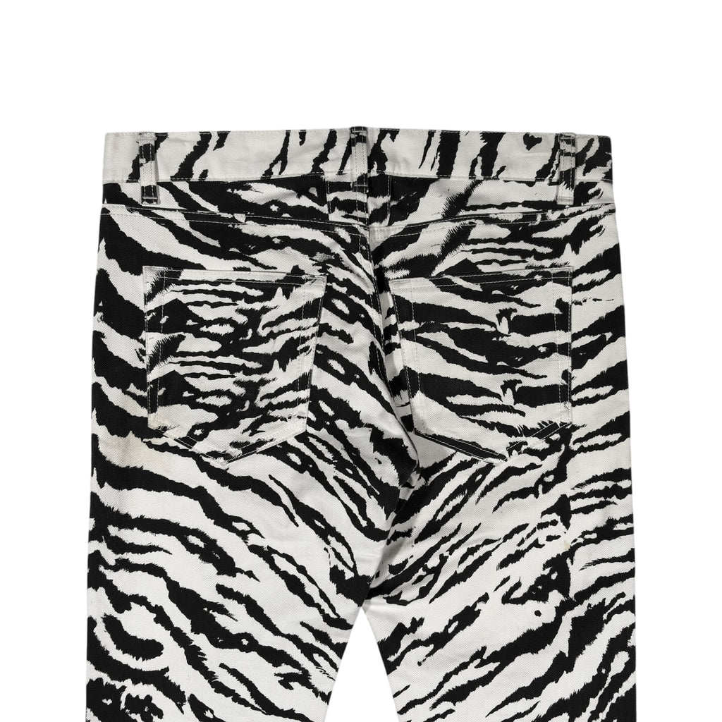Saint Laurent Paris Hedi Slimane SS14 Tiger/Zebra Print Runway Sample Jeans
