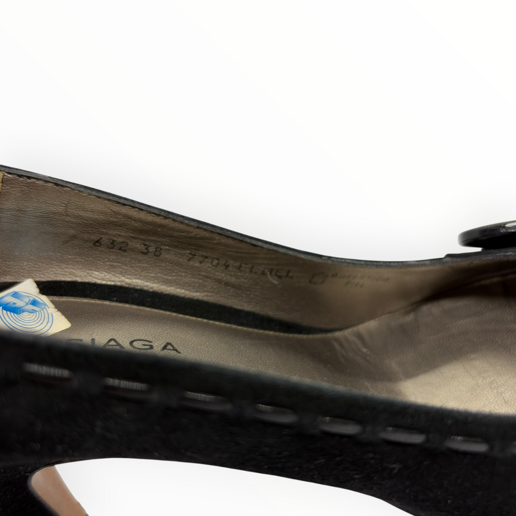 Balenciaga Suede Buckle Pumps