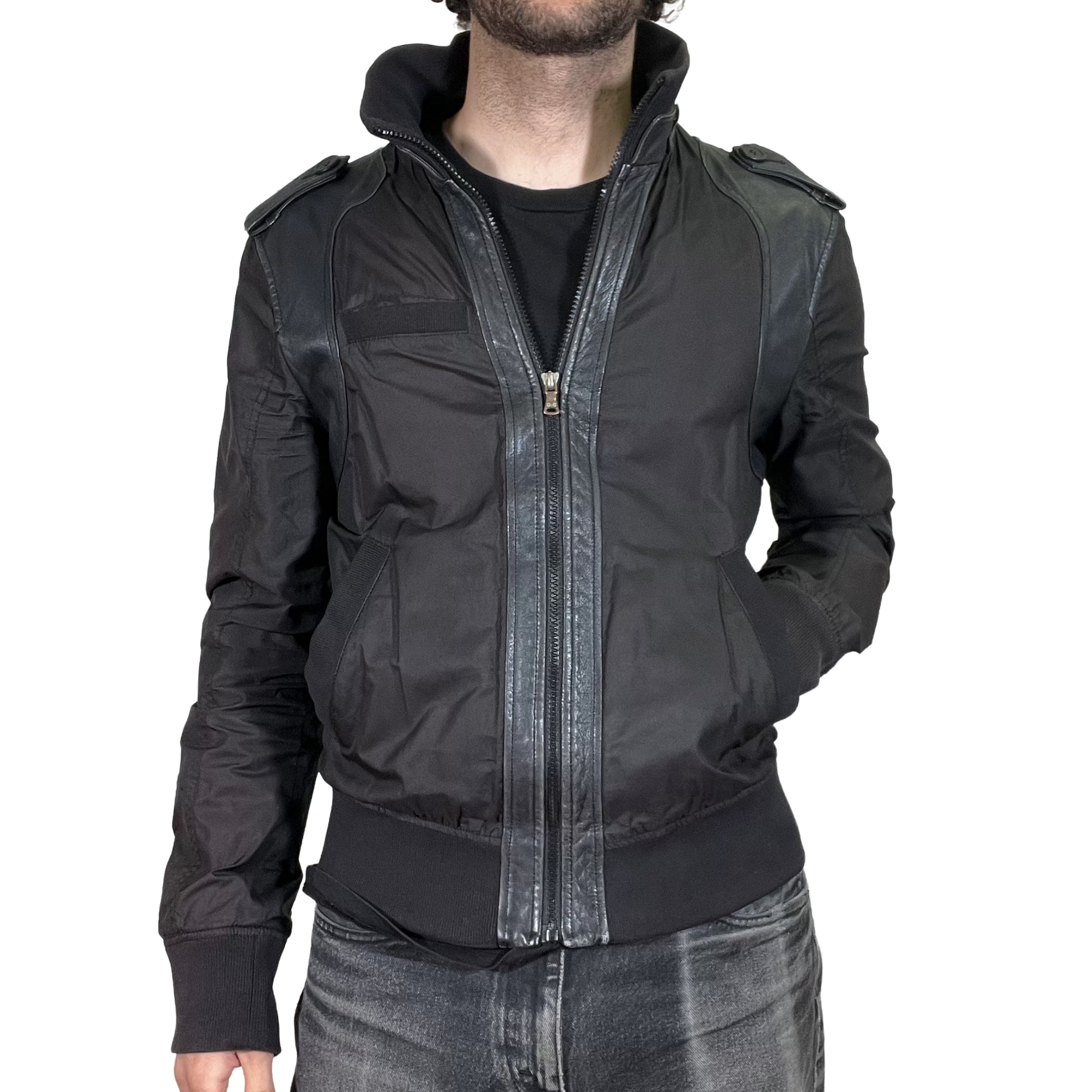 Dolce & Gabbana Leather-Trim Bomber Jacket