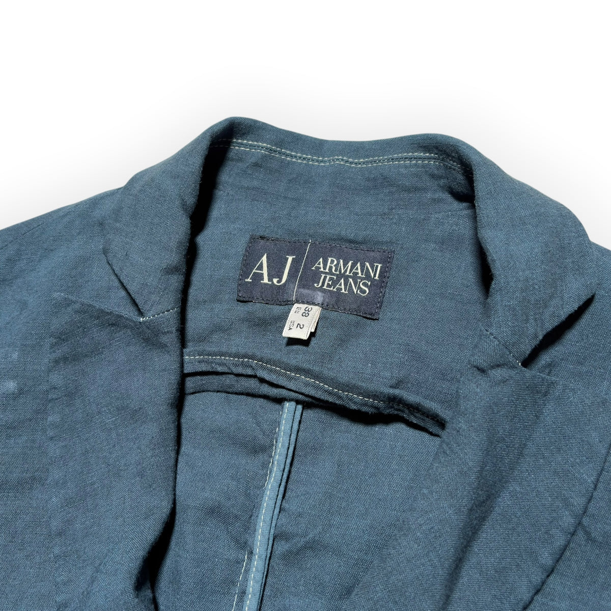 Armani Jeans Linen-Blend Single-Breasted Blazer