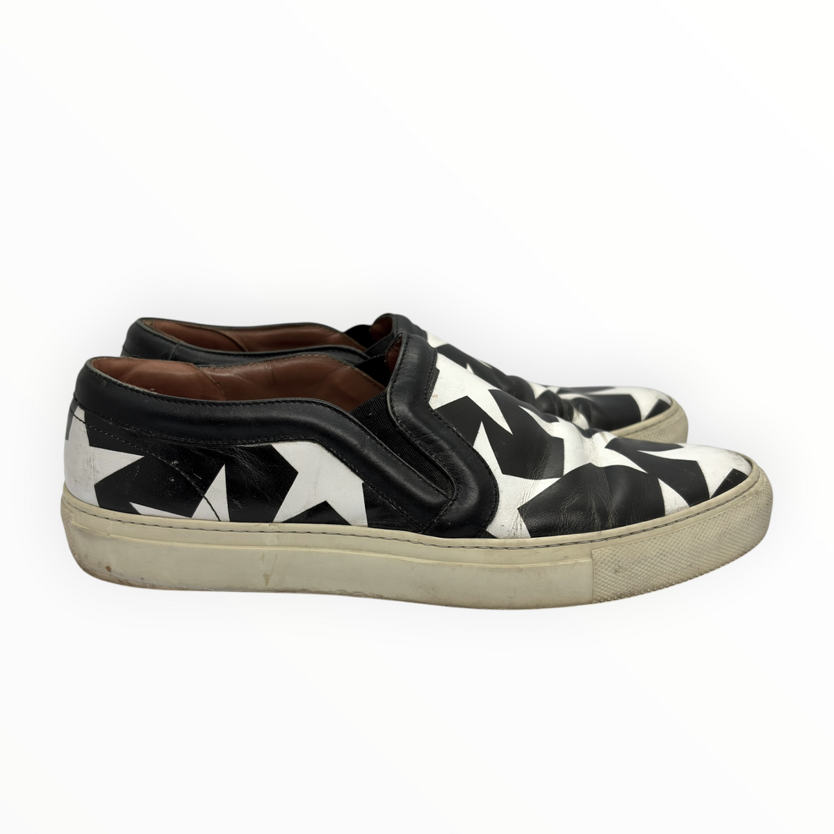 Givenchy Star Print Leather Slip-On Sneakers