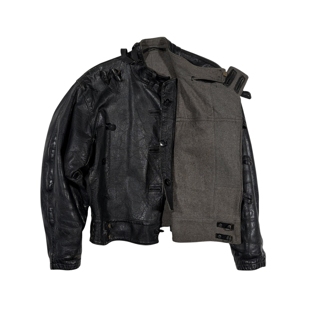 Vintage Swedish Military M1910 Leather Dispatch Rider Jacket
