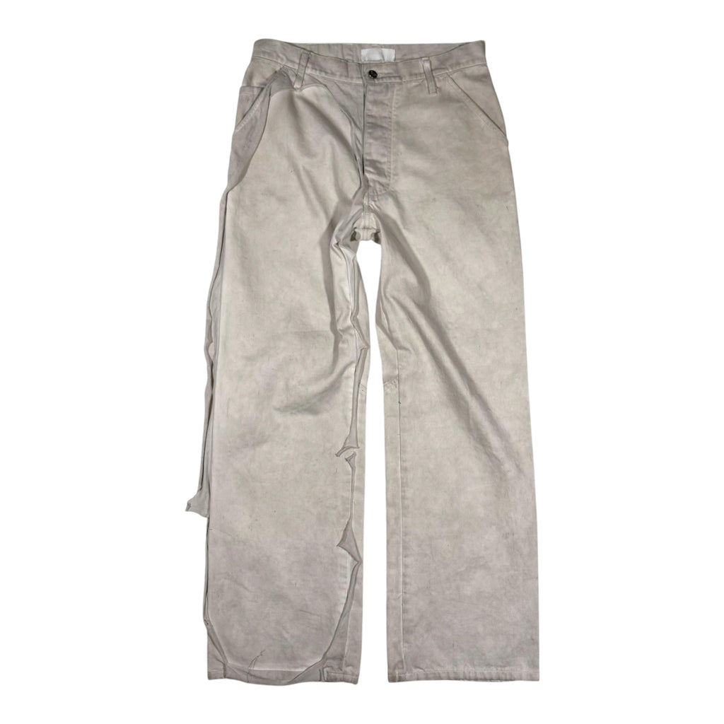 Alexander Digenova Off-White Distressed Utility Workwear Pants
