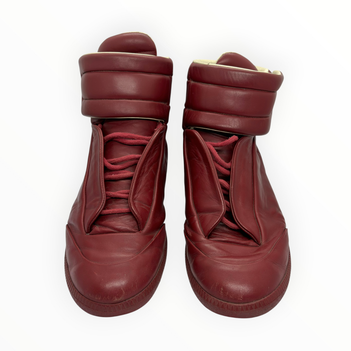 Maison Margiela Red Leather Future High-Top Sneakers