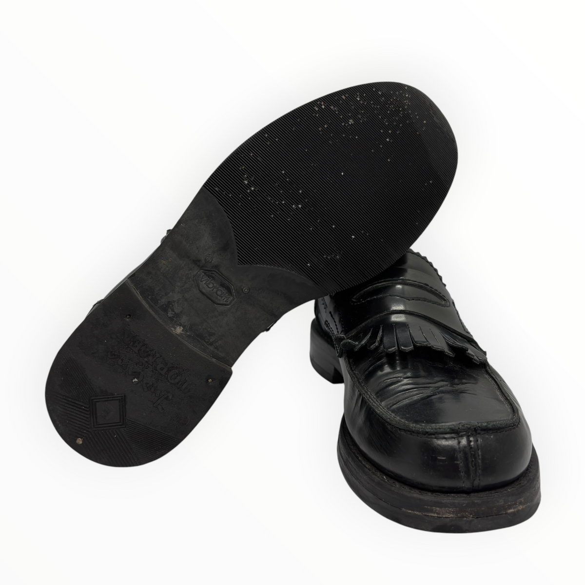 Our Legacy Black Leather Fringe Loafers