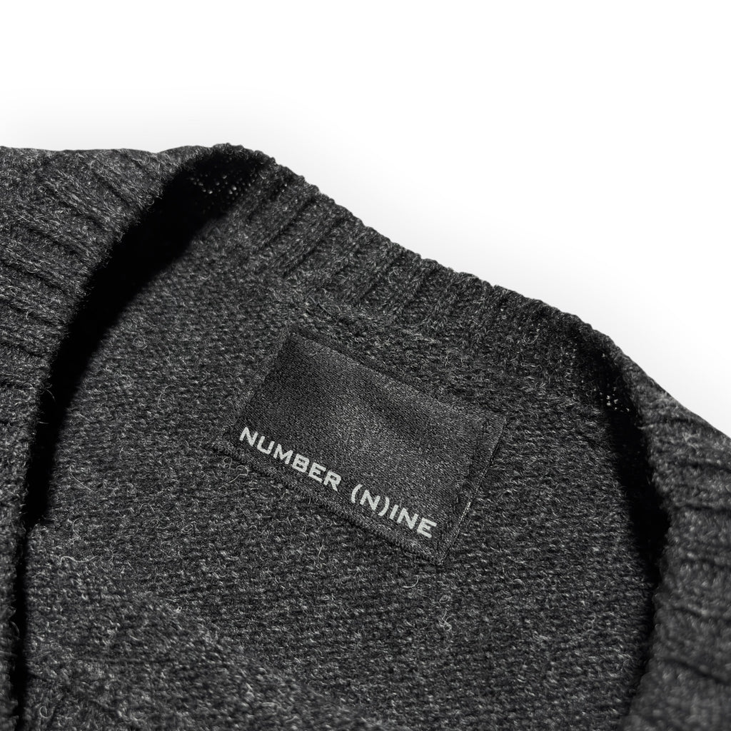 Number (N)ine Argyle Panel Mohair Blend Sweater