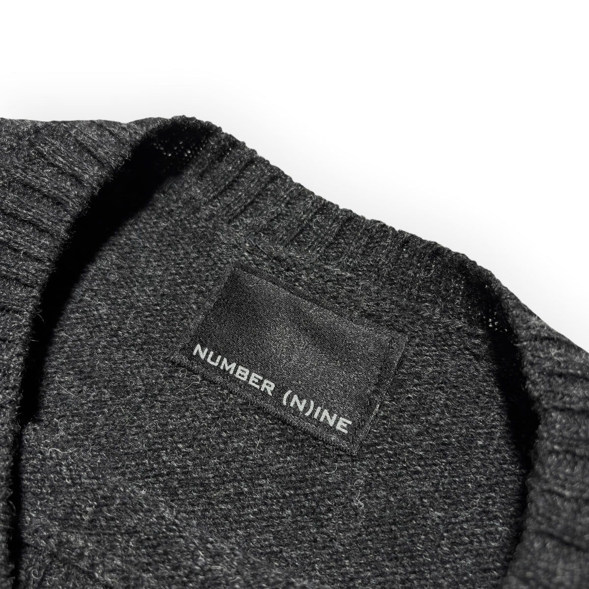 Number (N)ine Argyle Panel Mohair Blend Sweater