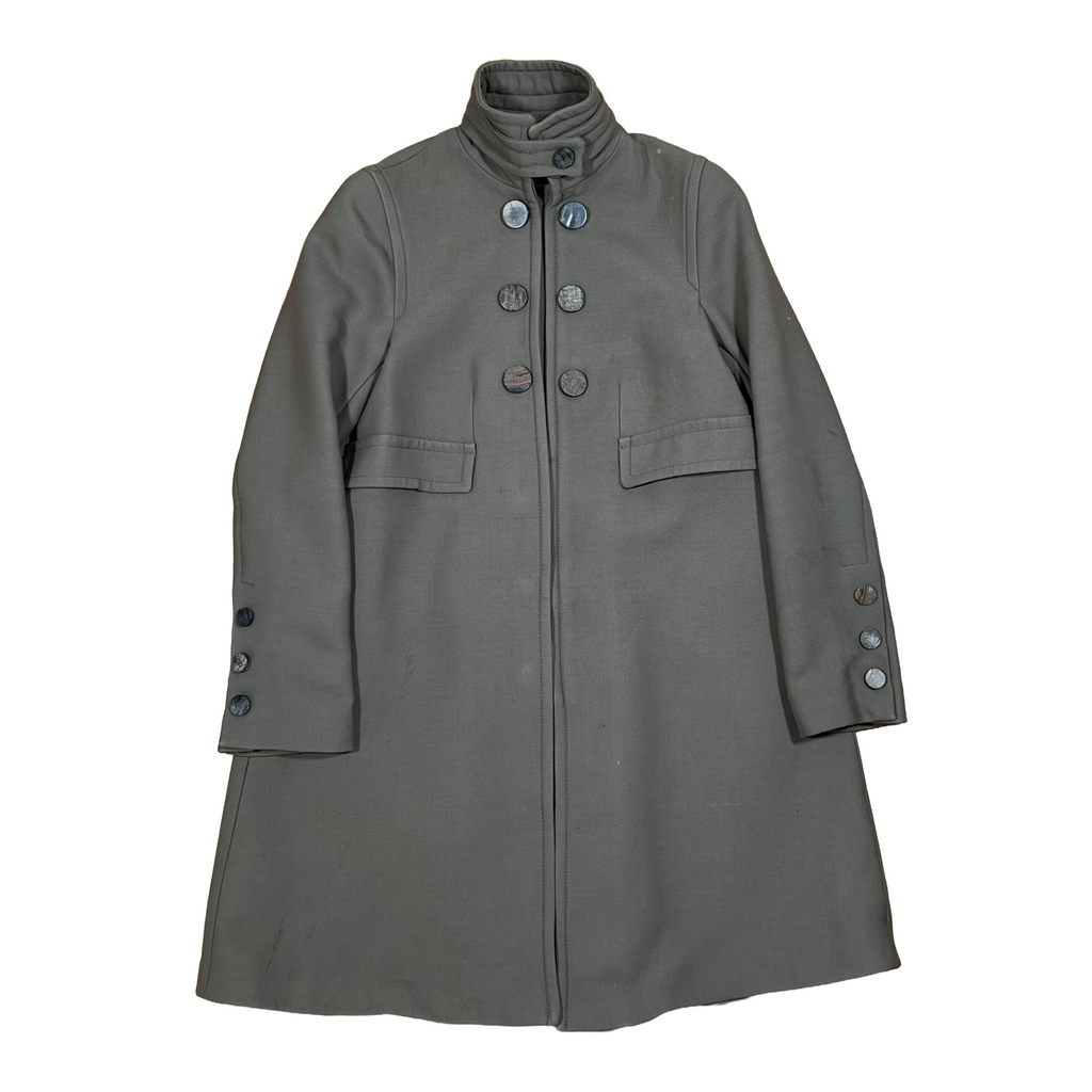 Acne Jeans Funnel-Neck Wool Coat
