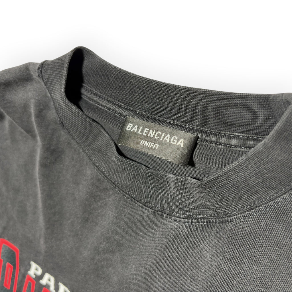 Balenciaga Hybrid Graphic Flannel Long-Sleeve Shirt