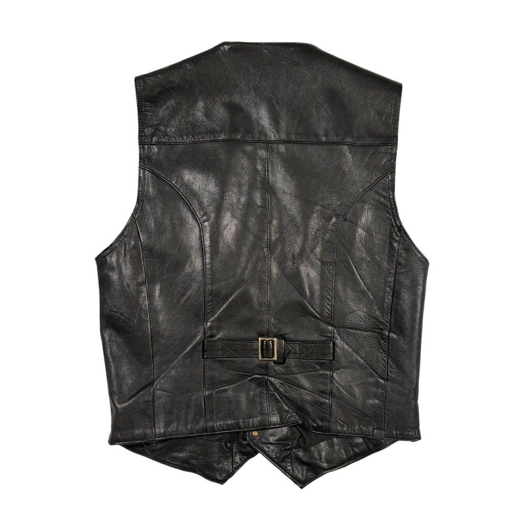 Vintage Black Leather Vest