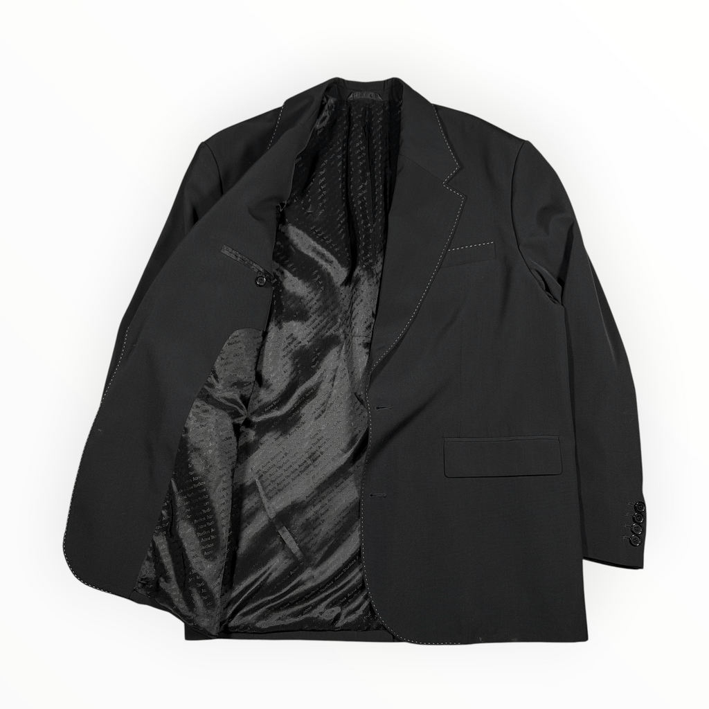 Acne Studios Contrast-Stitch Single-Breasted Blazer