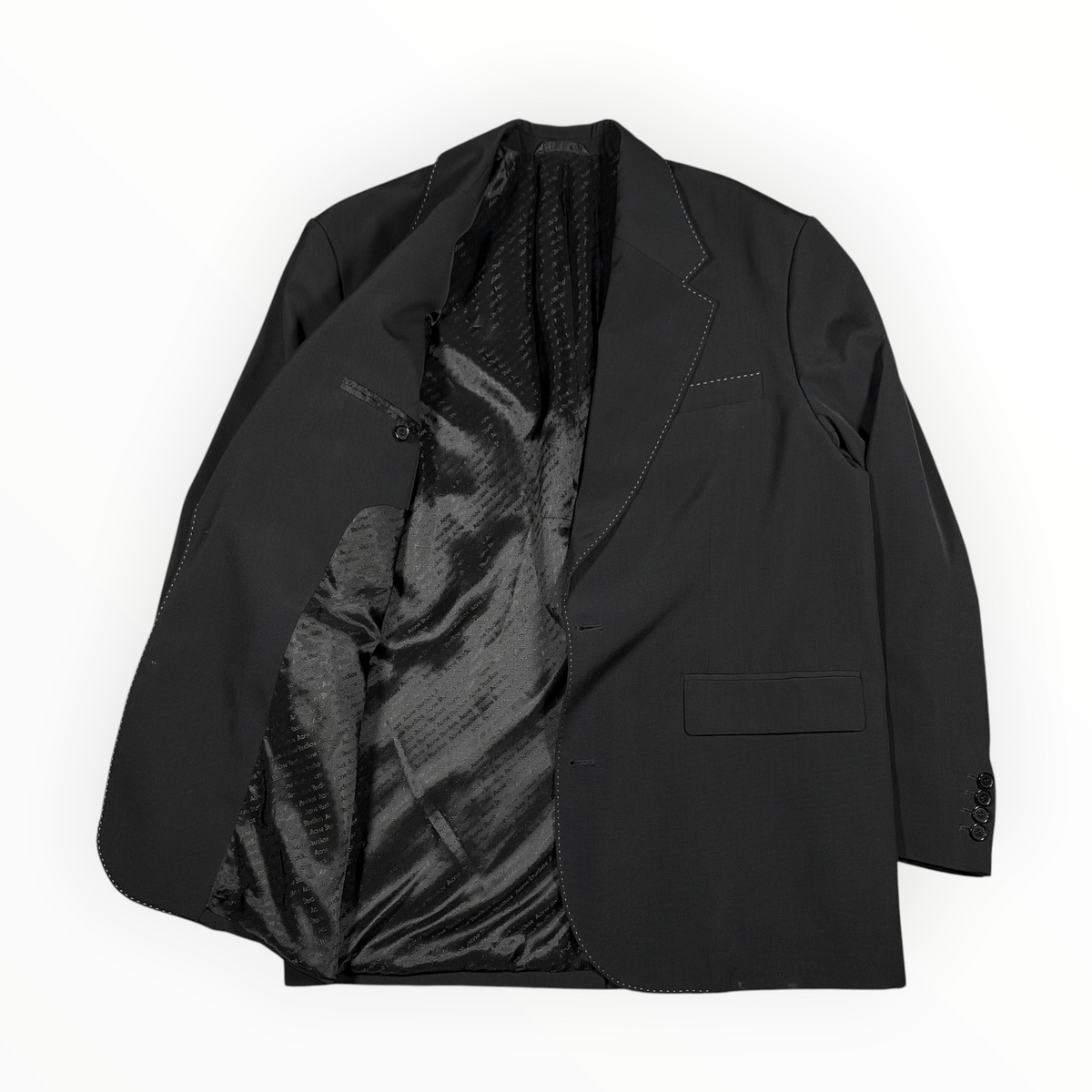 Acne Studios Contrast-Stitch Single-Breasted Blazer
