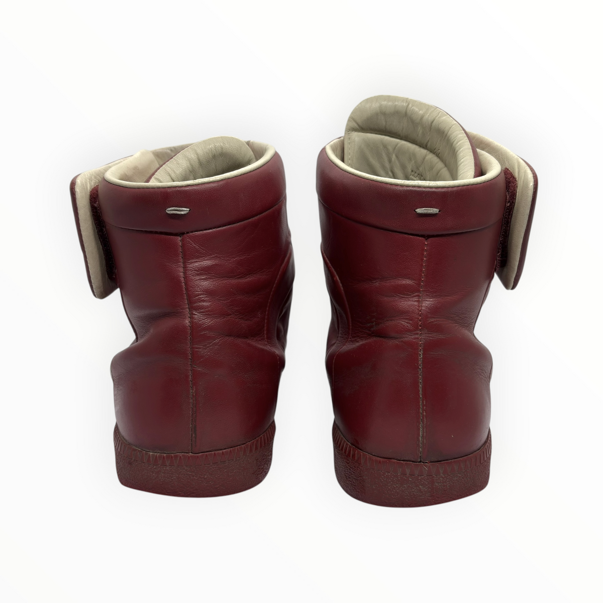 Maison Margiela Red Leather Future High-Top Sneakers