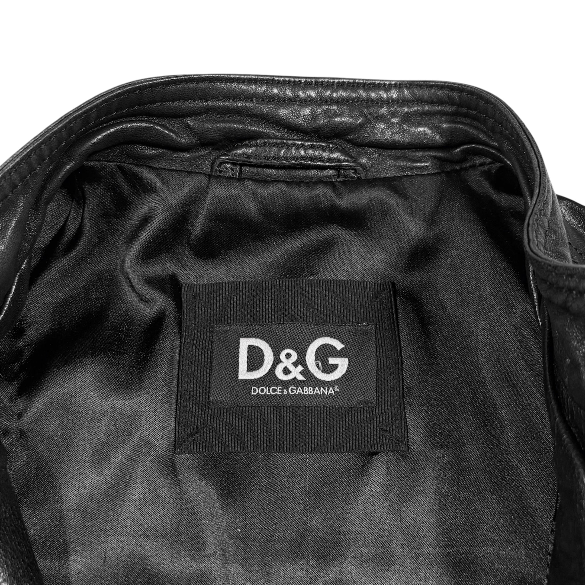 Dolce & Gabbana 00s Multi-Pocket Lambskin Leather Jacket