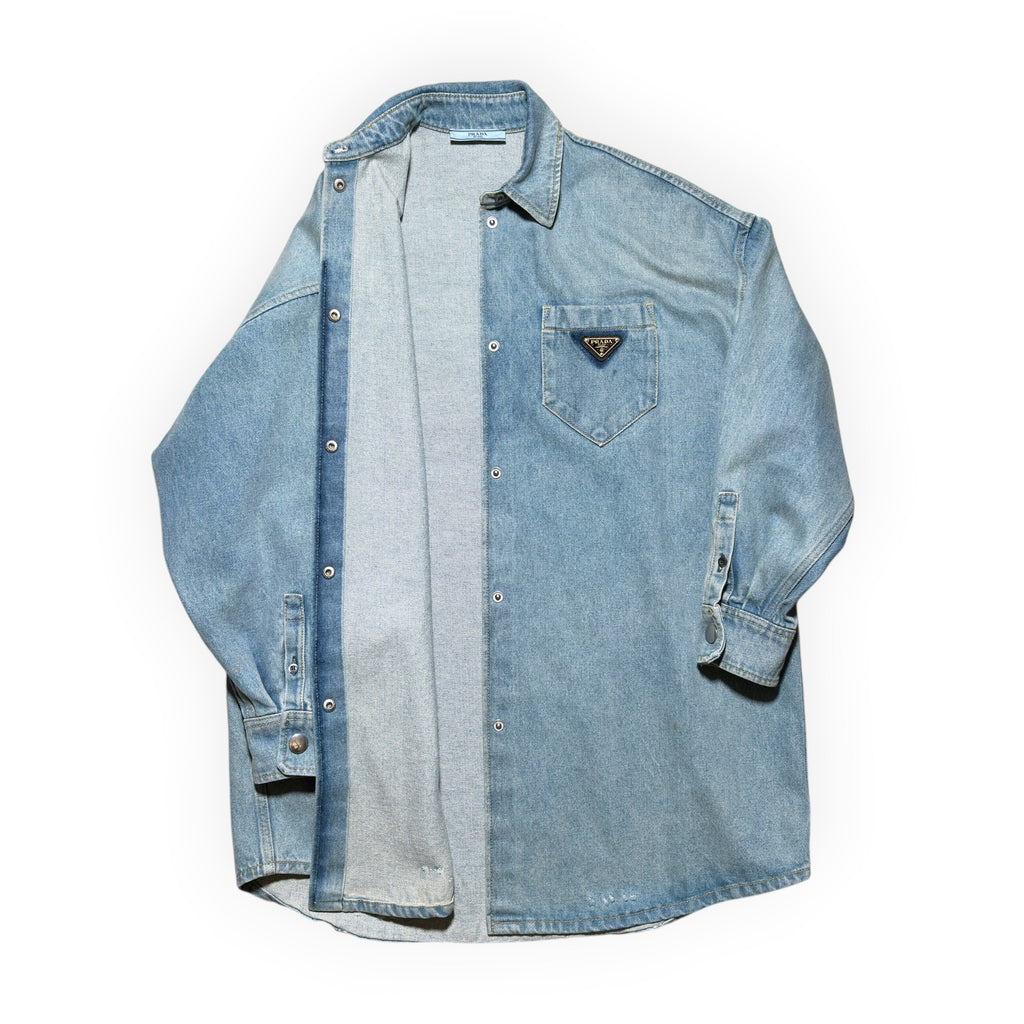 Prada 2021 Oversized Denim Overshirt