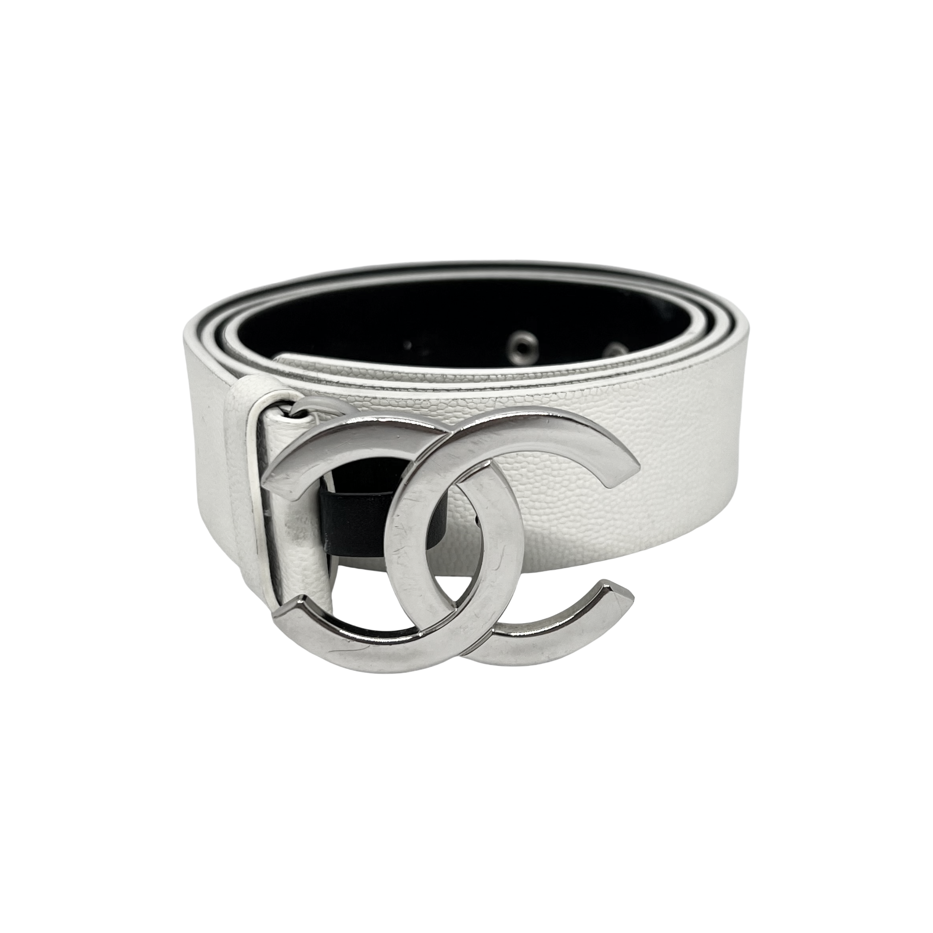 Chanel 2002 CC Logo Leather Belt