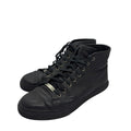 Gucci Men's Black Leather Logo Plaque High-Top Sneakers