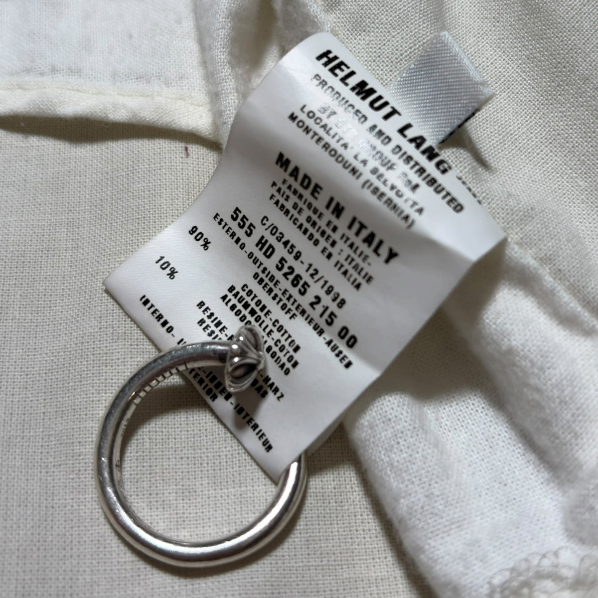 Helmut Lang 1998 Coated Canvas Trench Coat