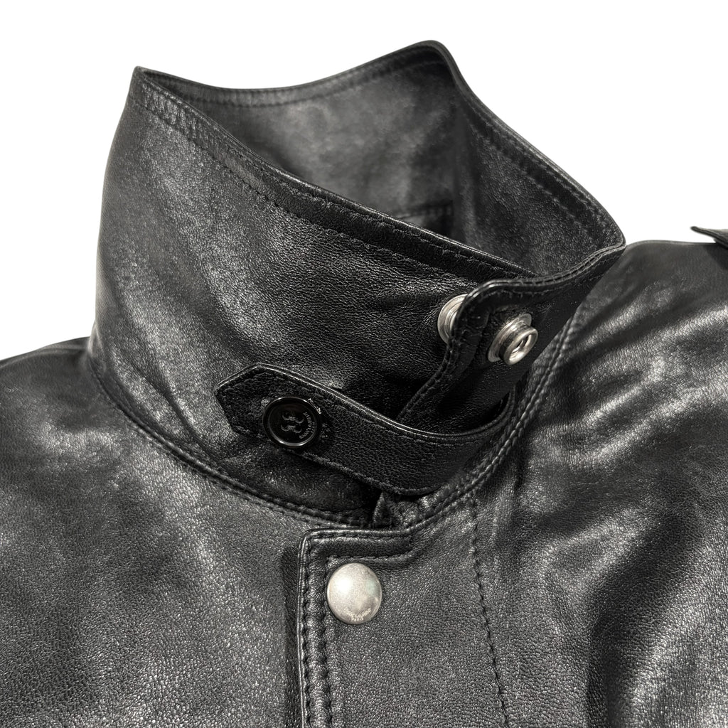 Saint Laurent Paris FW15 Shearling-Lined Leather Flight Jacket