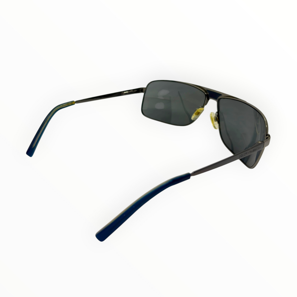 Dolce & Gabbana Vintage Metal Shield Aviator Sunglasses