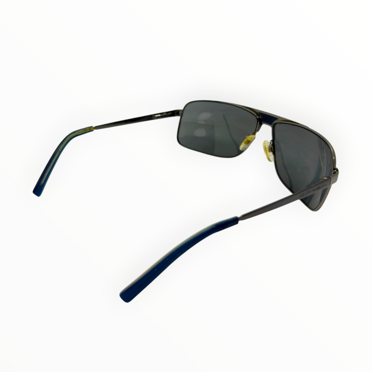 Dolce & Gabbana Vintage Metal Shield Aviator Sunglasses