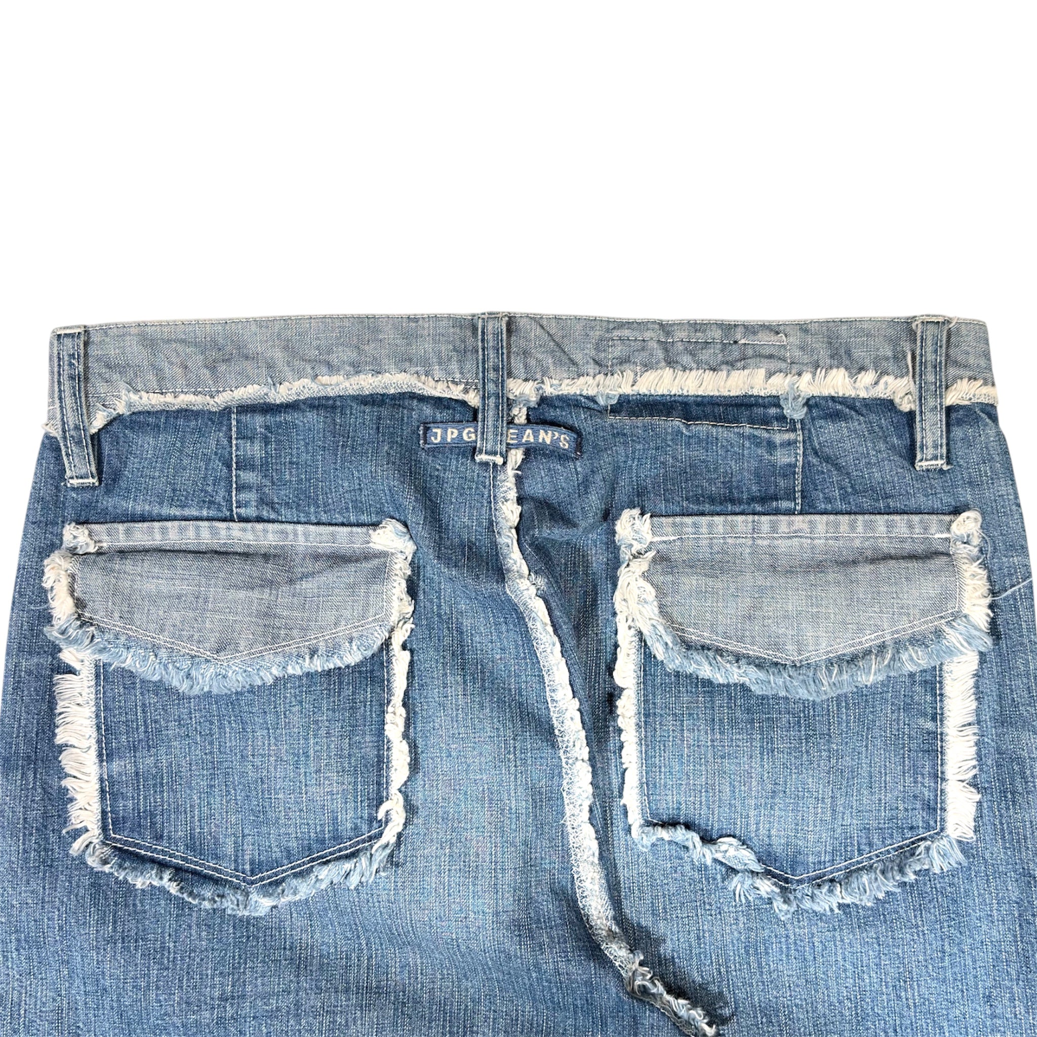 Jean Paul Gaultier 90s Fringed Raw-Edge Denim Jeans