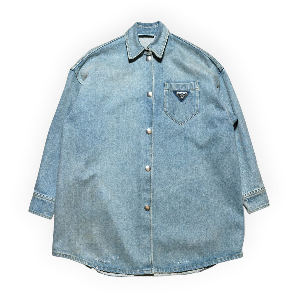 Prada 2021 Oversized Denim Overshirt