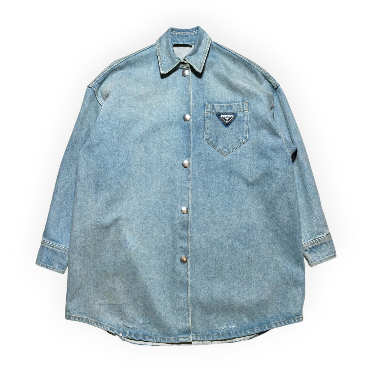 Prada 2021 Oversized Denim Overshirt