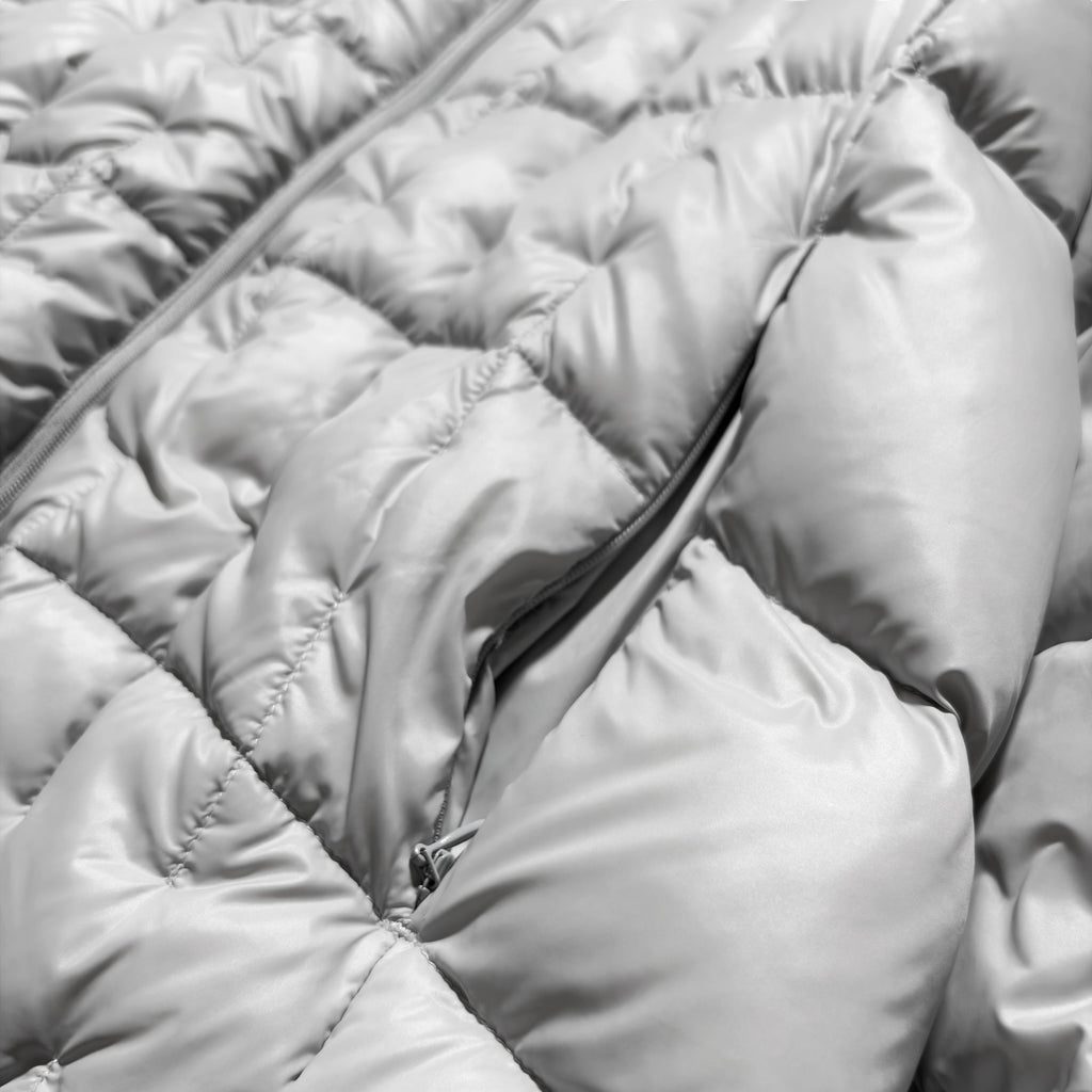 J.L-A.L Light Grey Quilted Puffer Jacket