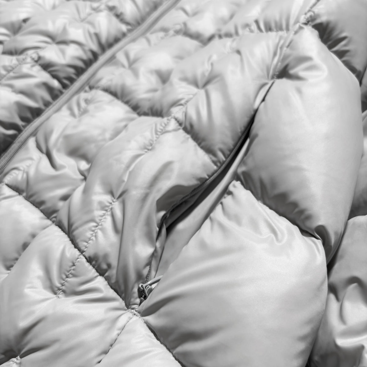 J.L-A.L Light Grey Quilted Puffer Jacket