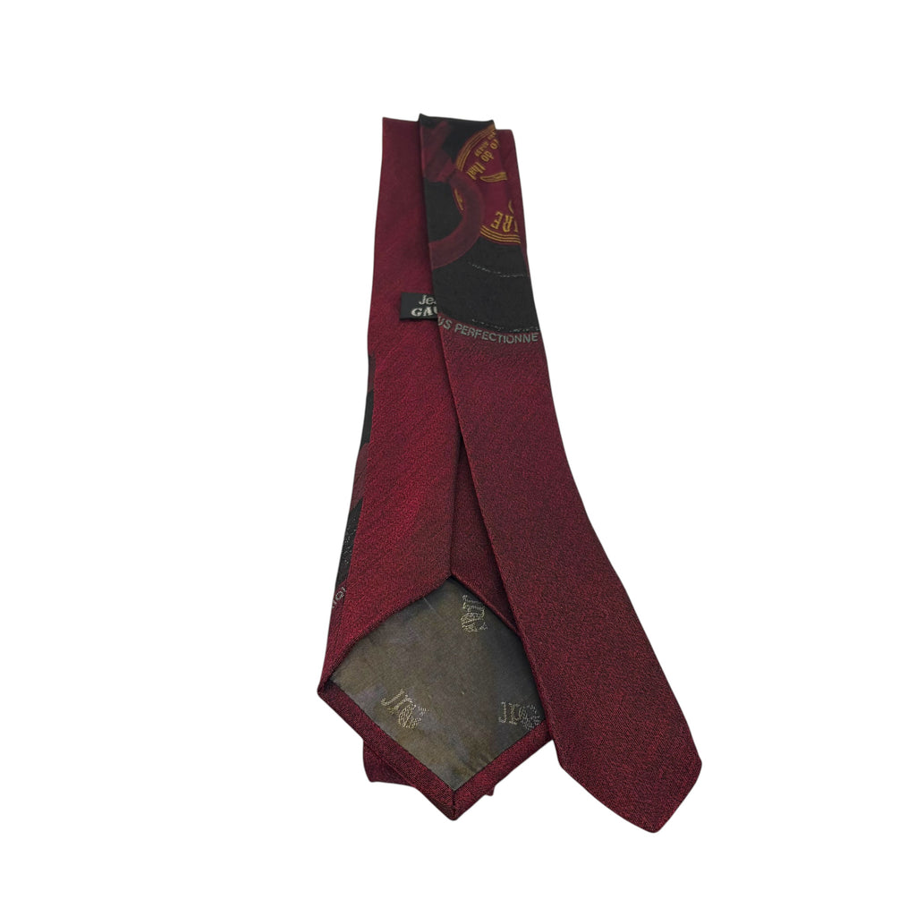 Jean Paul Gaultier Vintage Vinyl Record Silk Tie