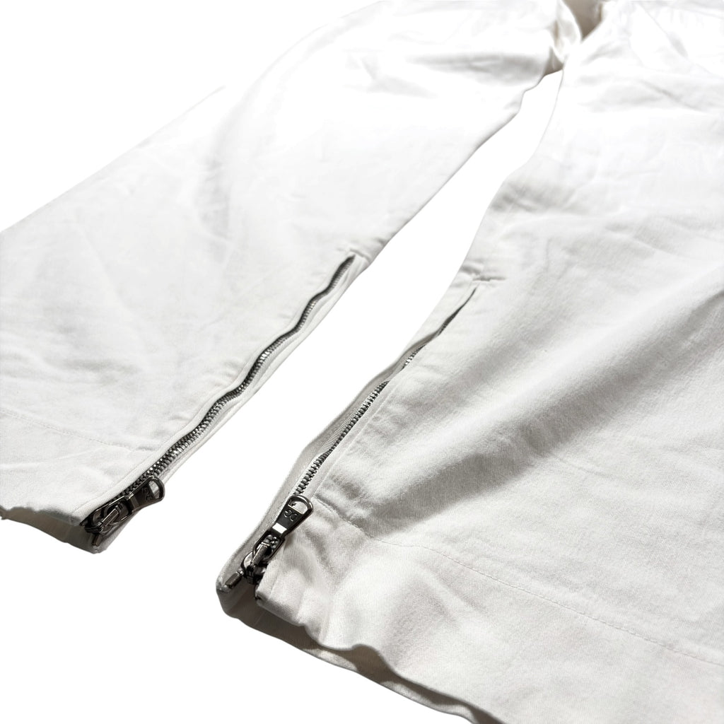 Dolce & Gabbana White Zip Trousers