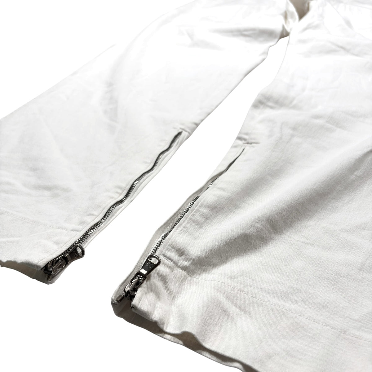 Dolce & Gabbana White Zip Trousers