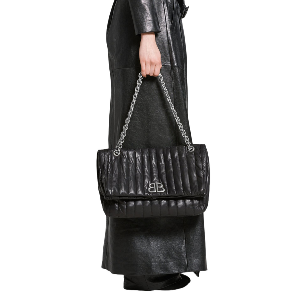Balenciaga Medium Quilted Monaco Shoulder Bag