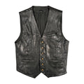 Vintage Black Leather Vest
