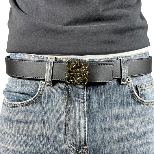 Loewe Gold Reversible Anagram Belt