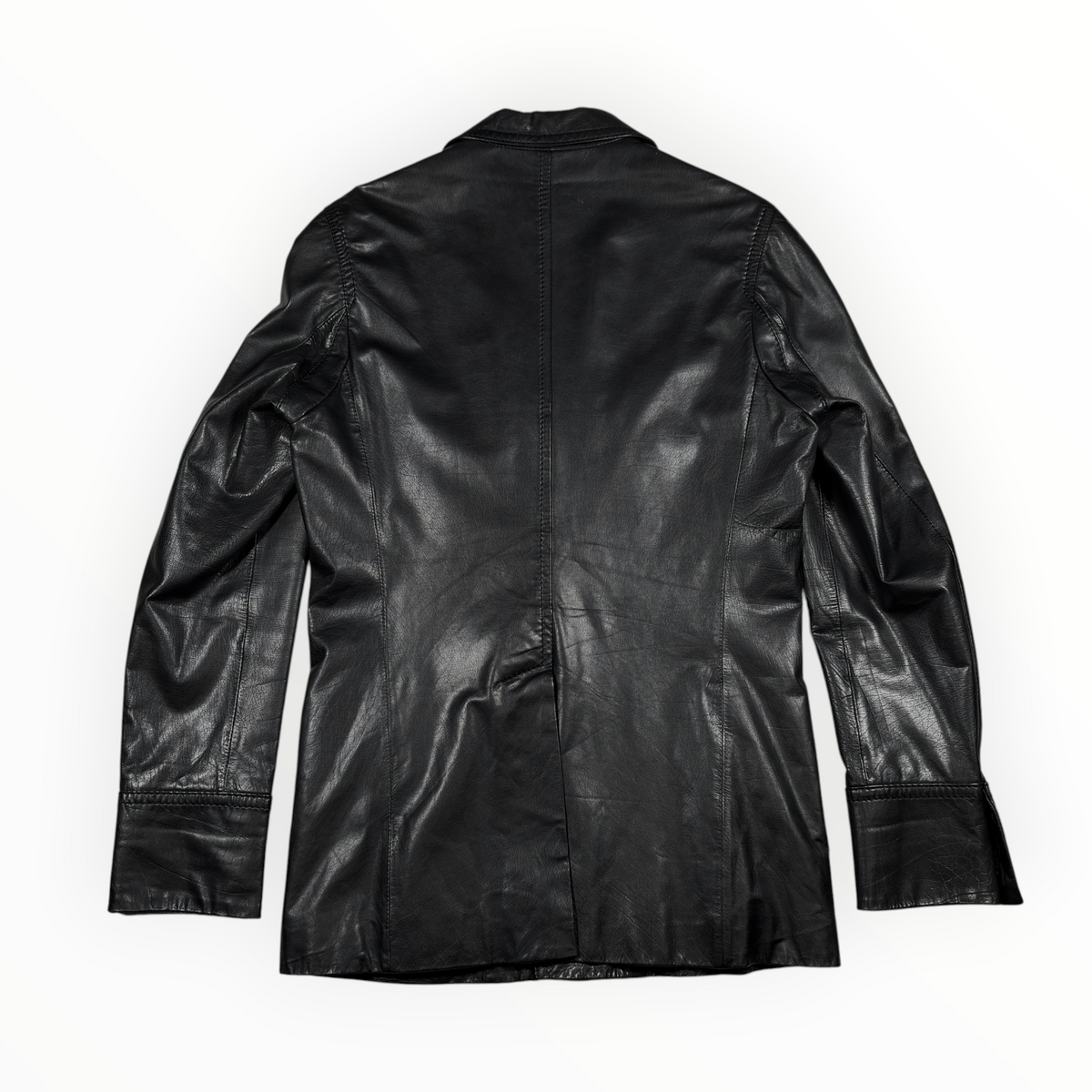 Gucci Leather Military Safari Field Jacket