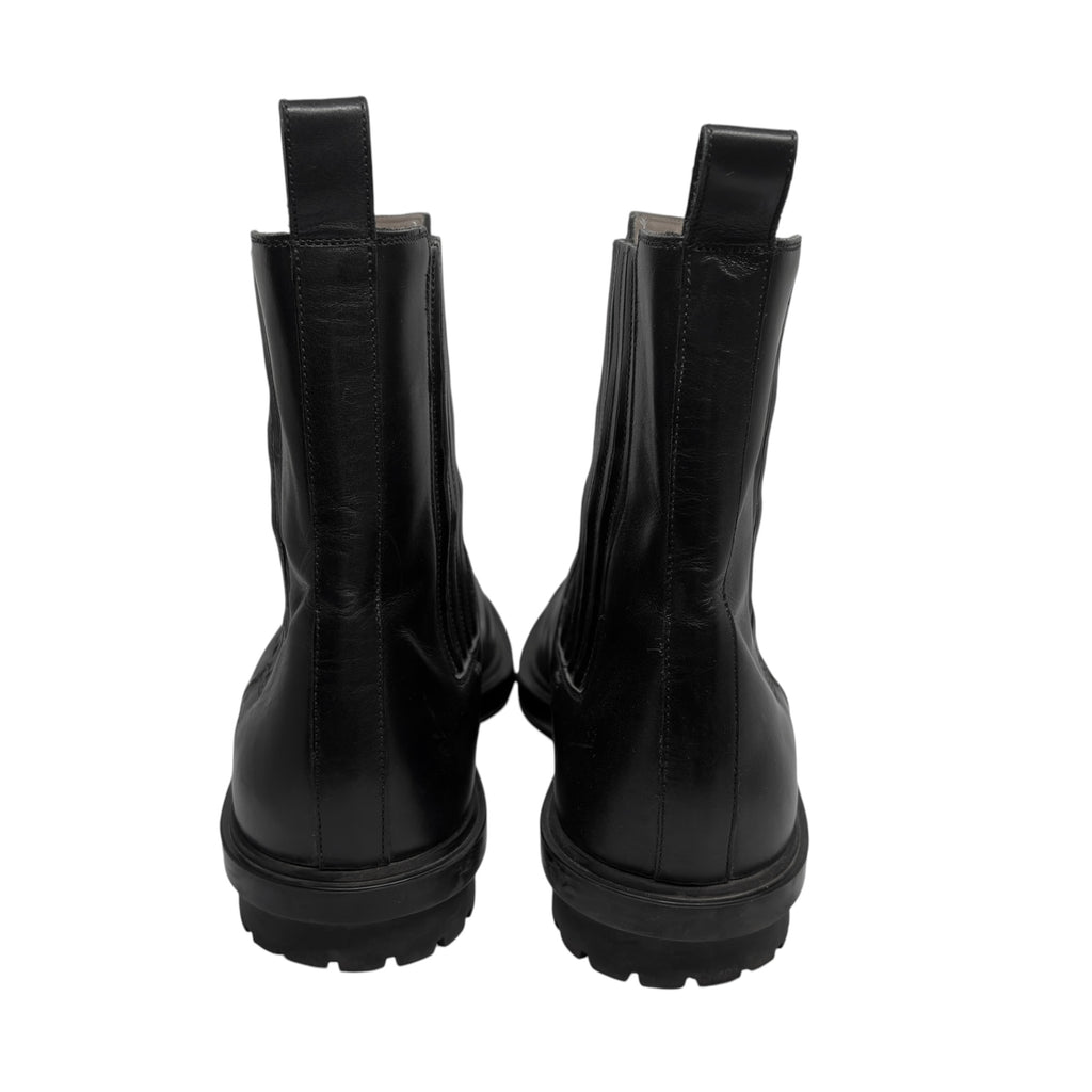 Gucci Black Leather Lug-Sole Chelsea Boots