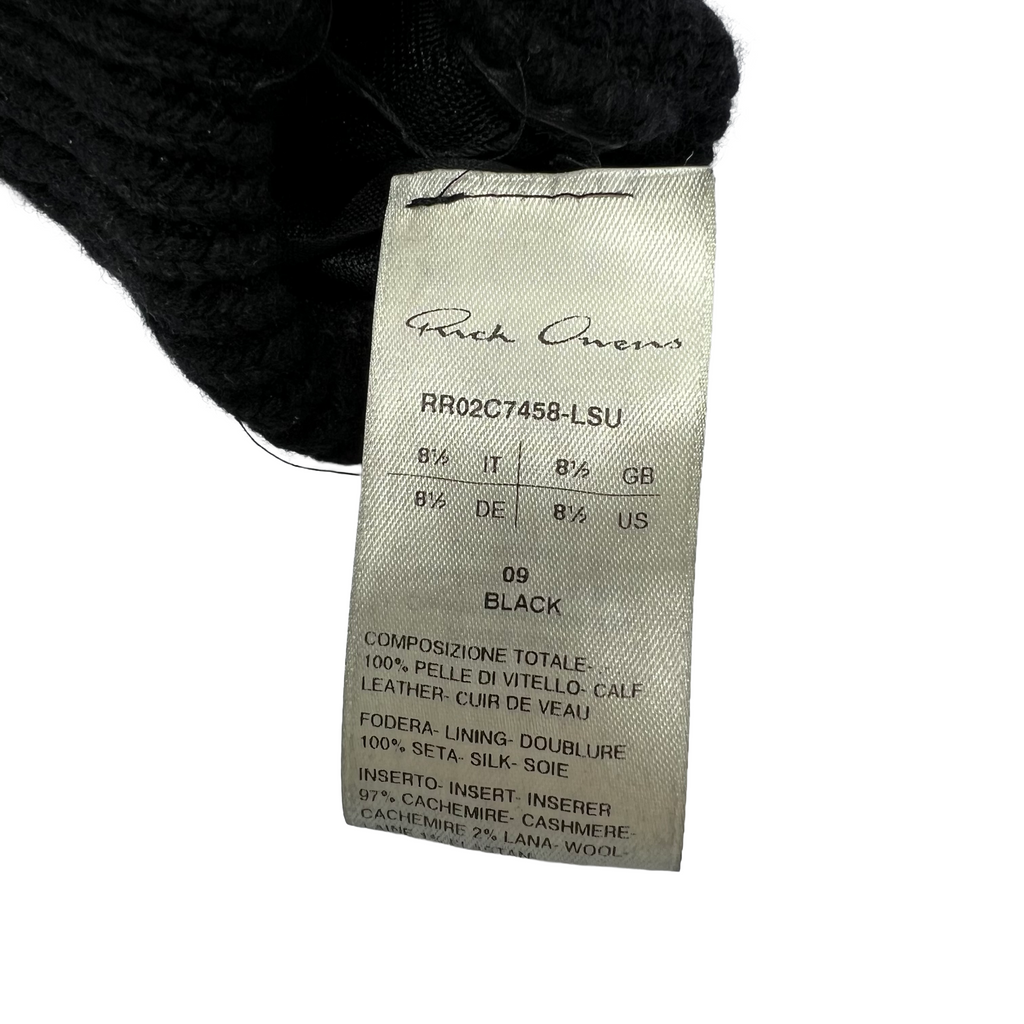 Rick Owens FW23 "Luxor" Short Ribcuff Gloves