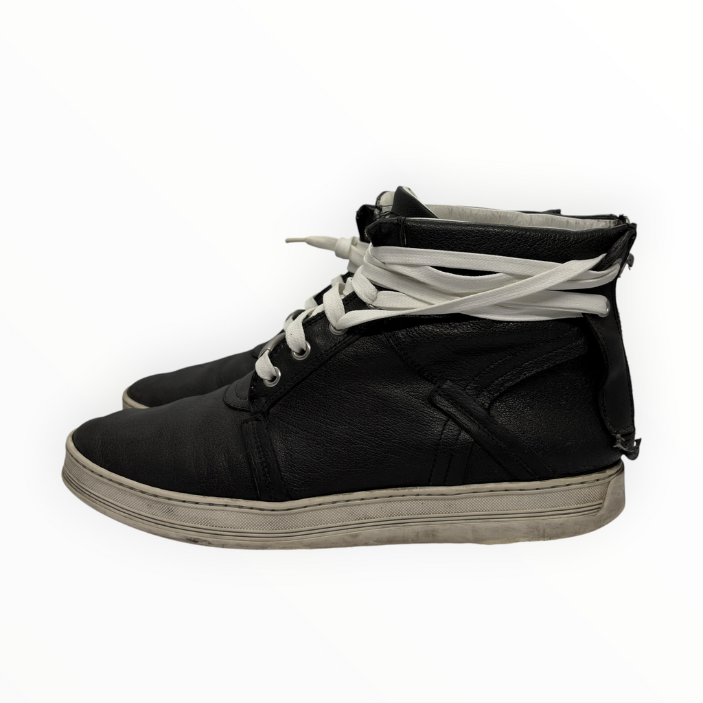 Dior AW07 Rear-Zip Leather Sneakers