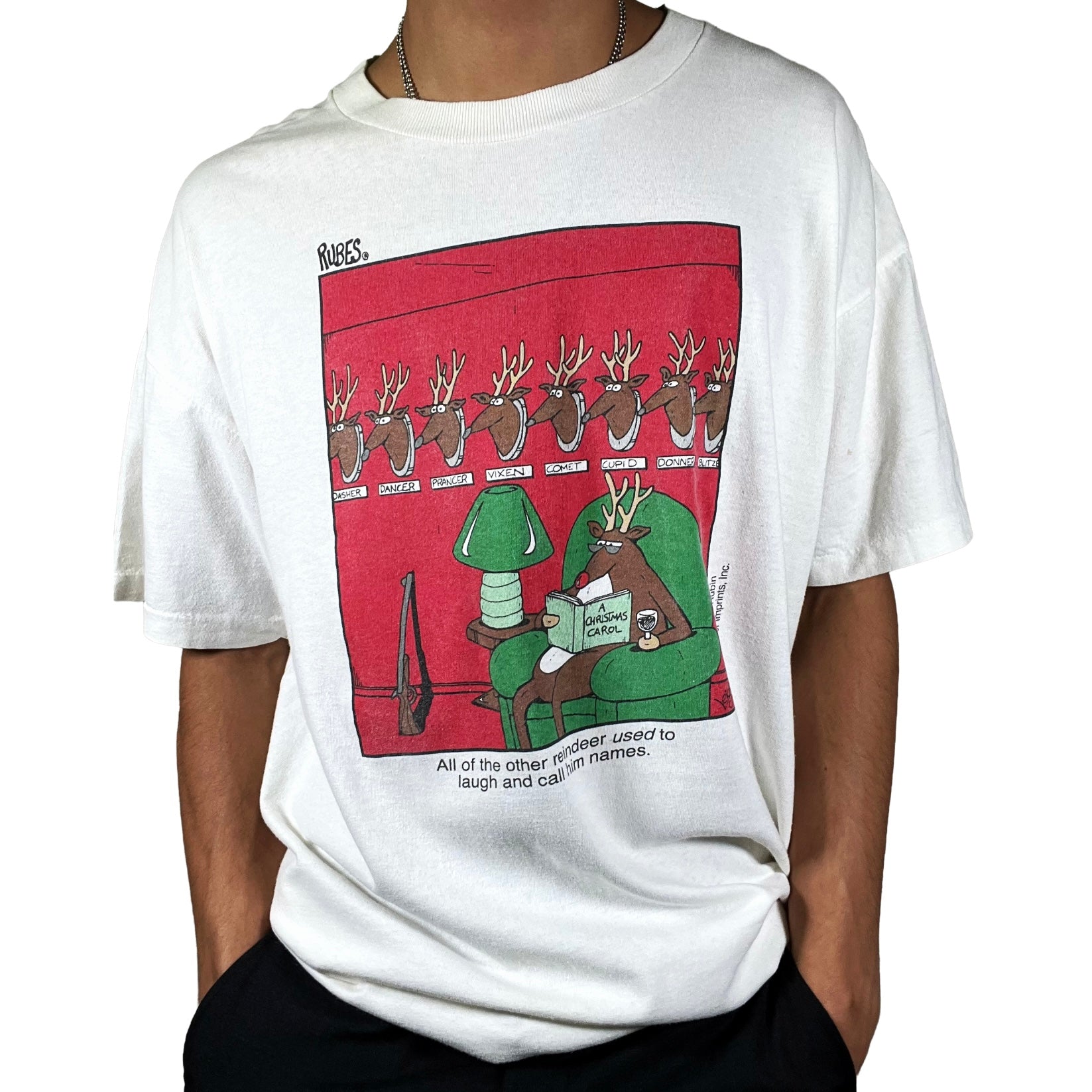 Vintage 1991 Rubes Reindeer T-Shirt
