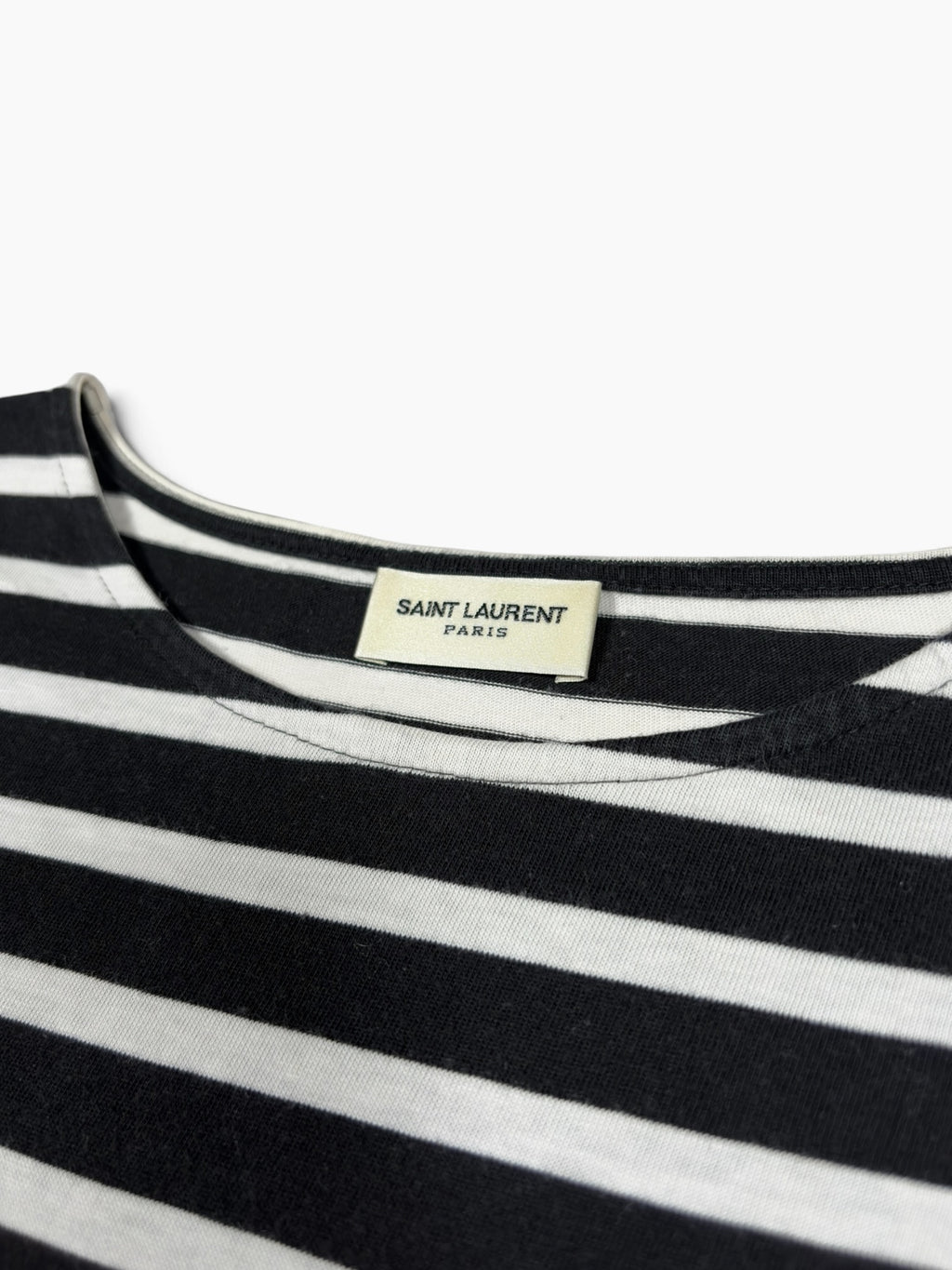 Saint Laurent SS15 Black & White Striped T-Shirt