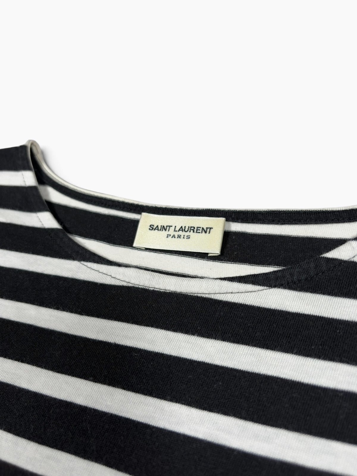 Saint Laurent SS15 Black & White Striped T-Shirt