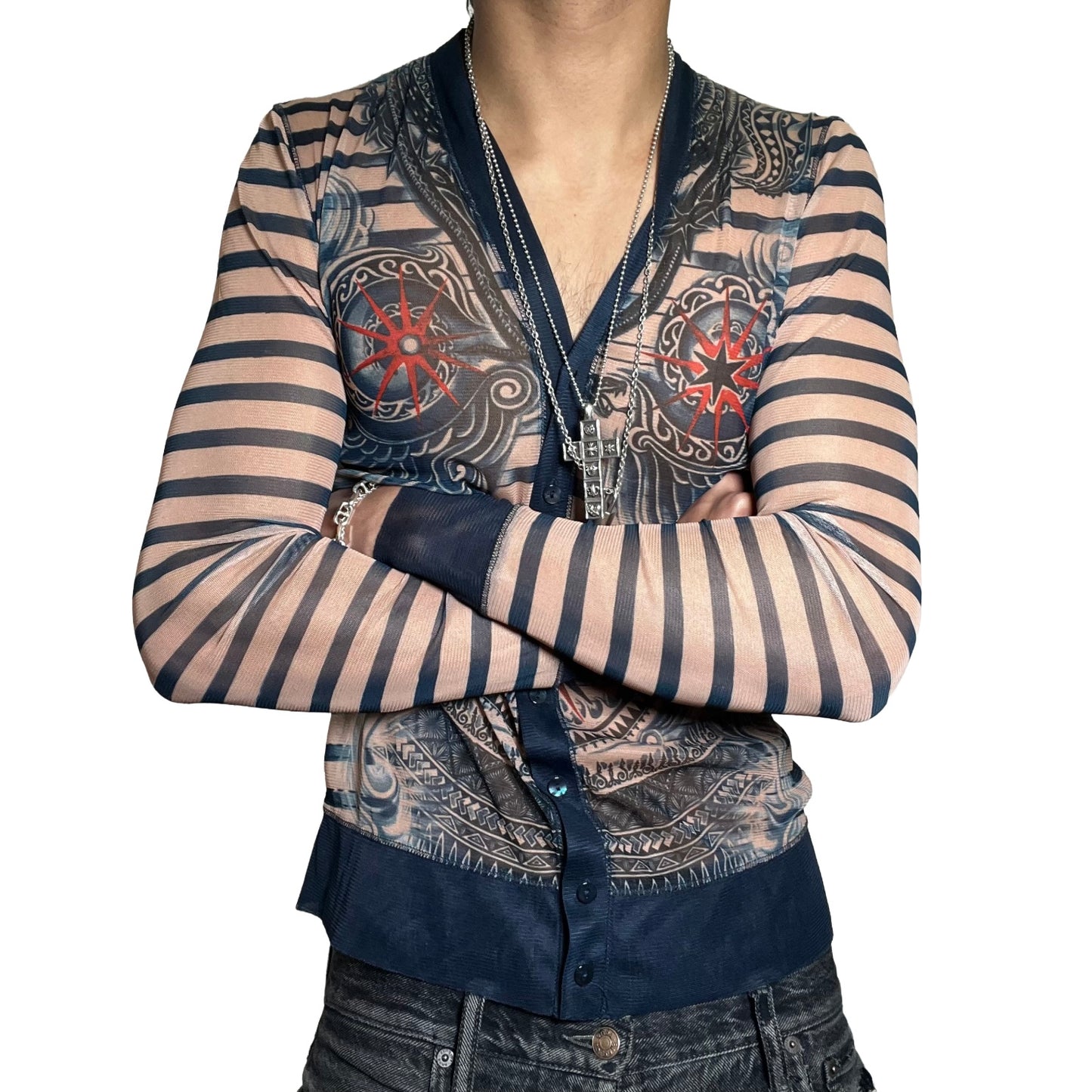 Jean Paul Gaultier x Lindex Mesh Cardigan