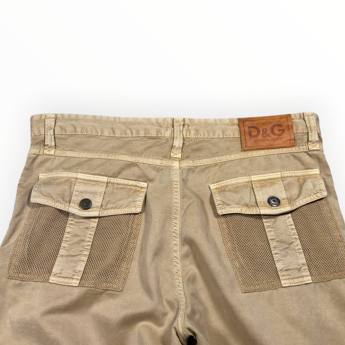 Dolce & Gabbana SS03 Mesh-Panel Cargo Trousers